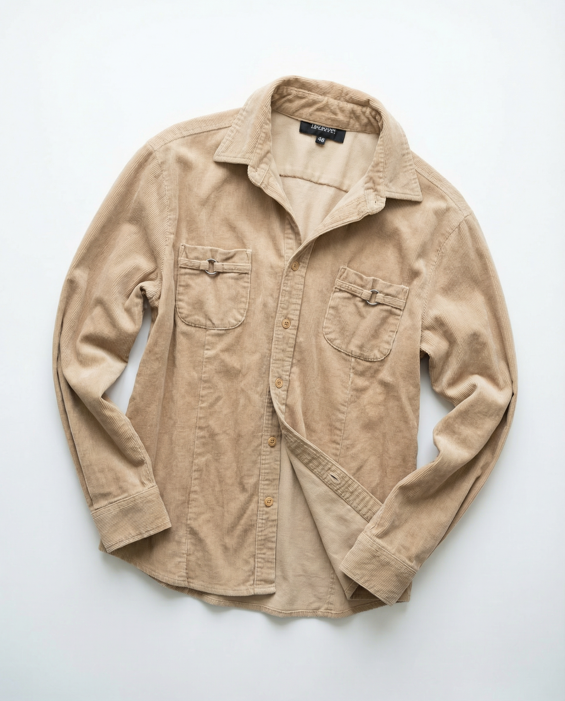 Camisa de pana elastizada Ted Bodin