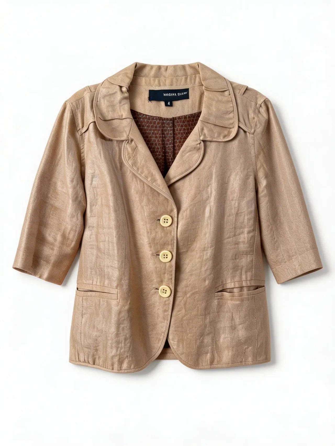 Blazer MARGARA SHAW en Ramio Metalizado