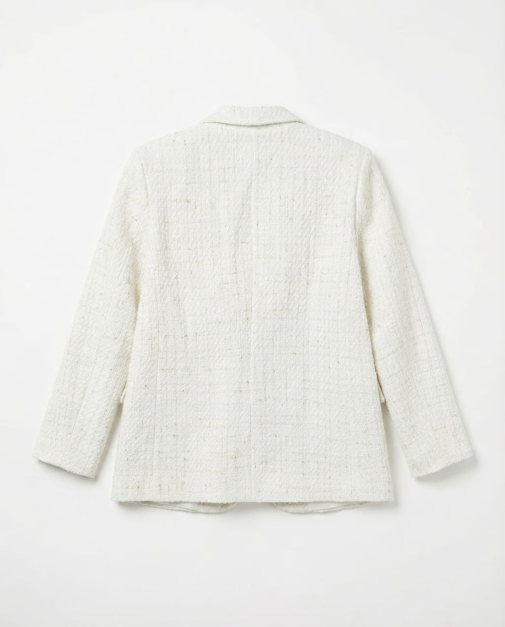 Blazer Tweed con Destellos Lurex — Blanco Crudo