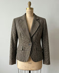 Blazer Zara — Tweed Marrón y Crudo