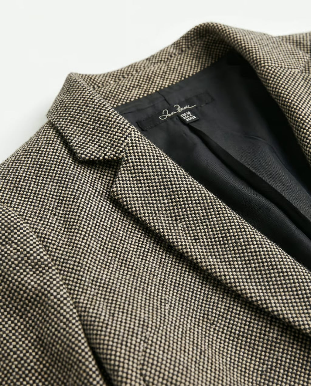Blazer Zara — Tweed Marrón y Crudo