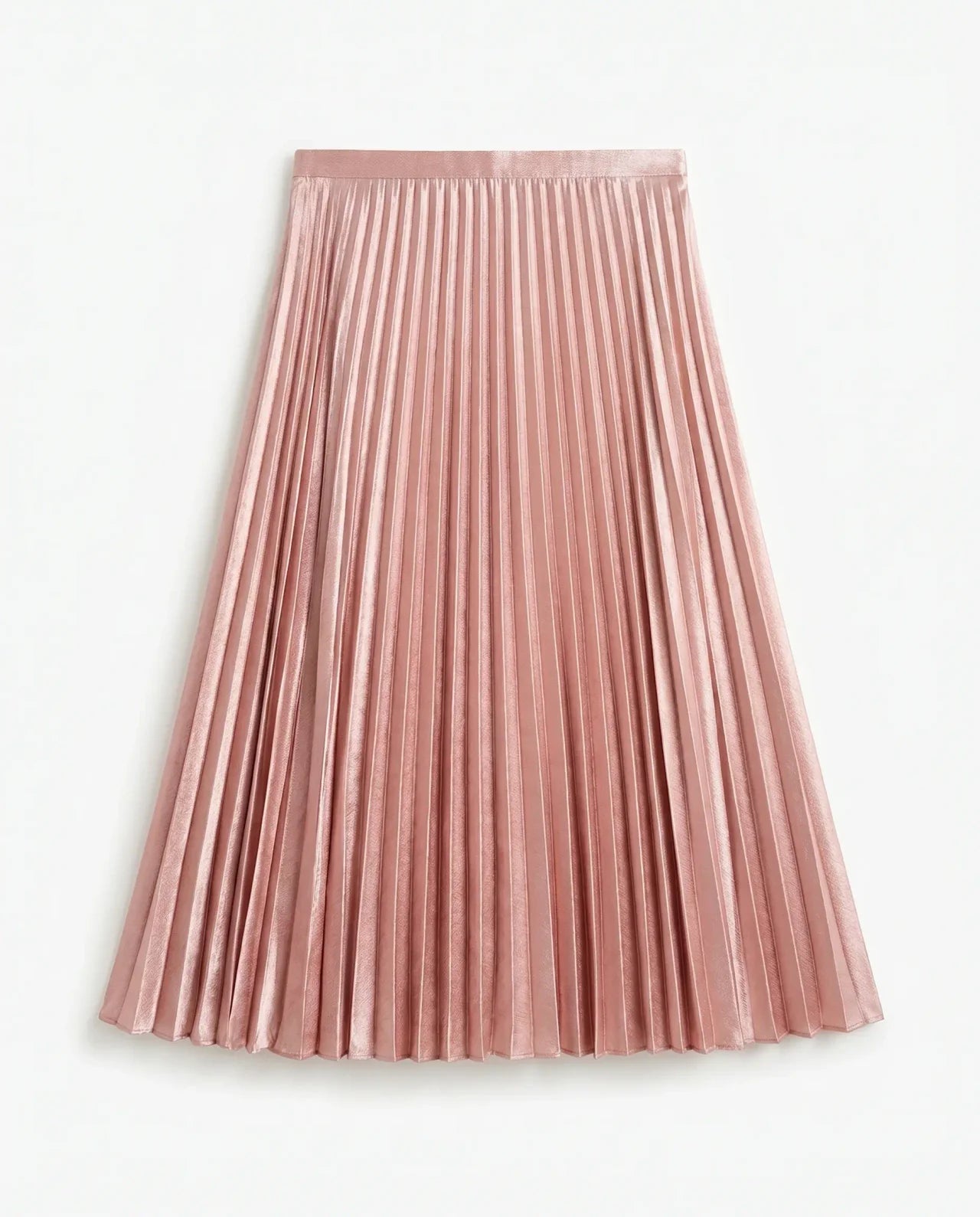 Falda Plisada ZARA — Rosa Metálico