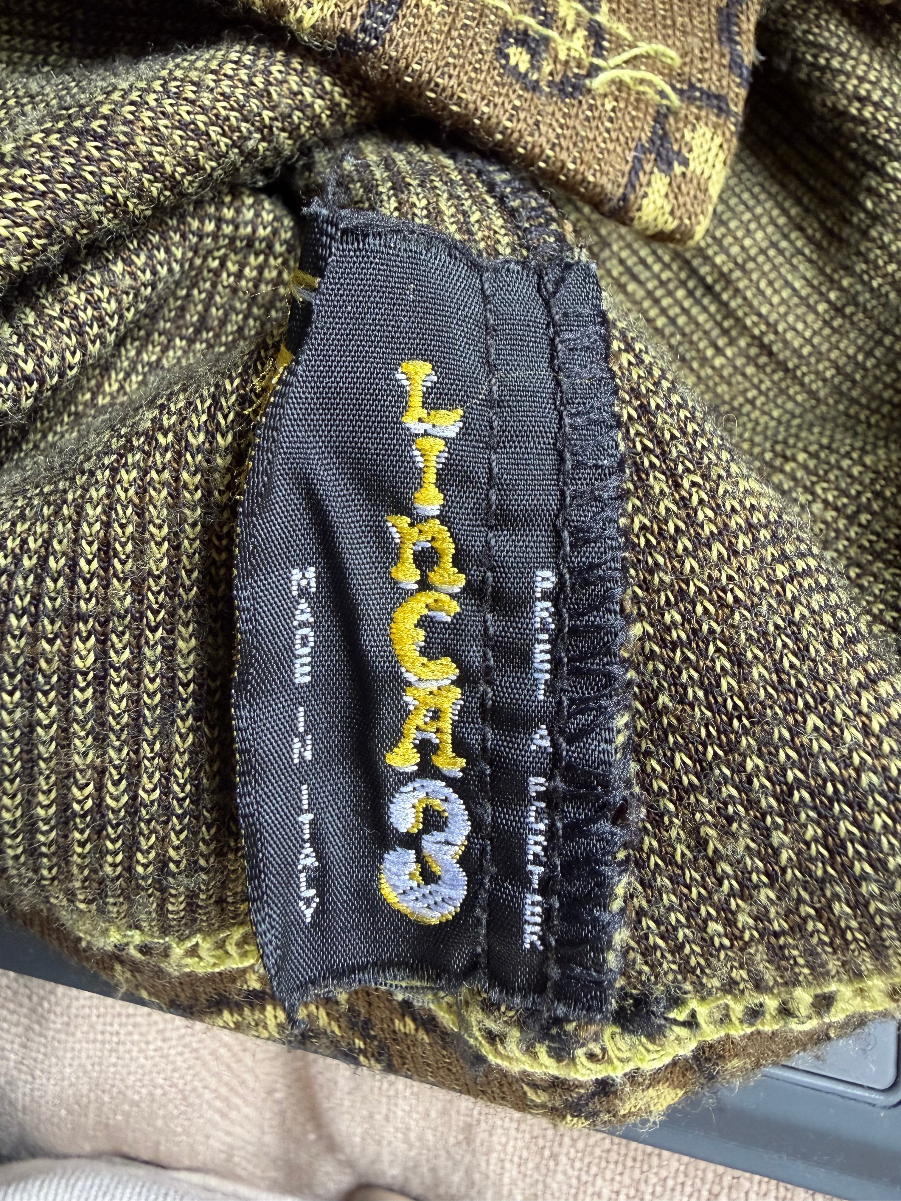 Chaqueta Tejida Vintage Paisley — Verde Oliva, Hecha en Italia