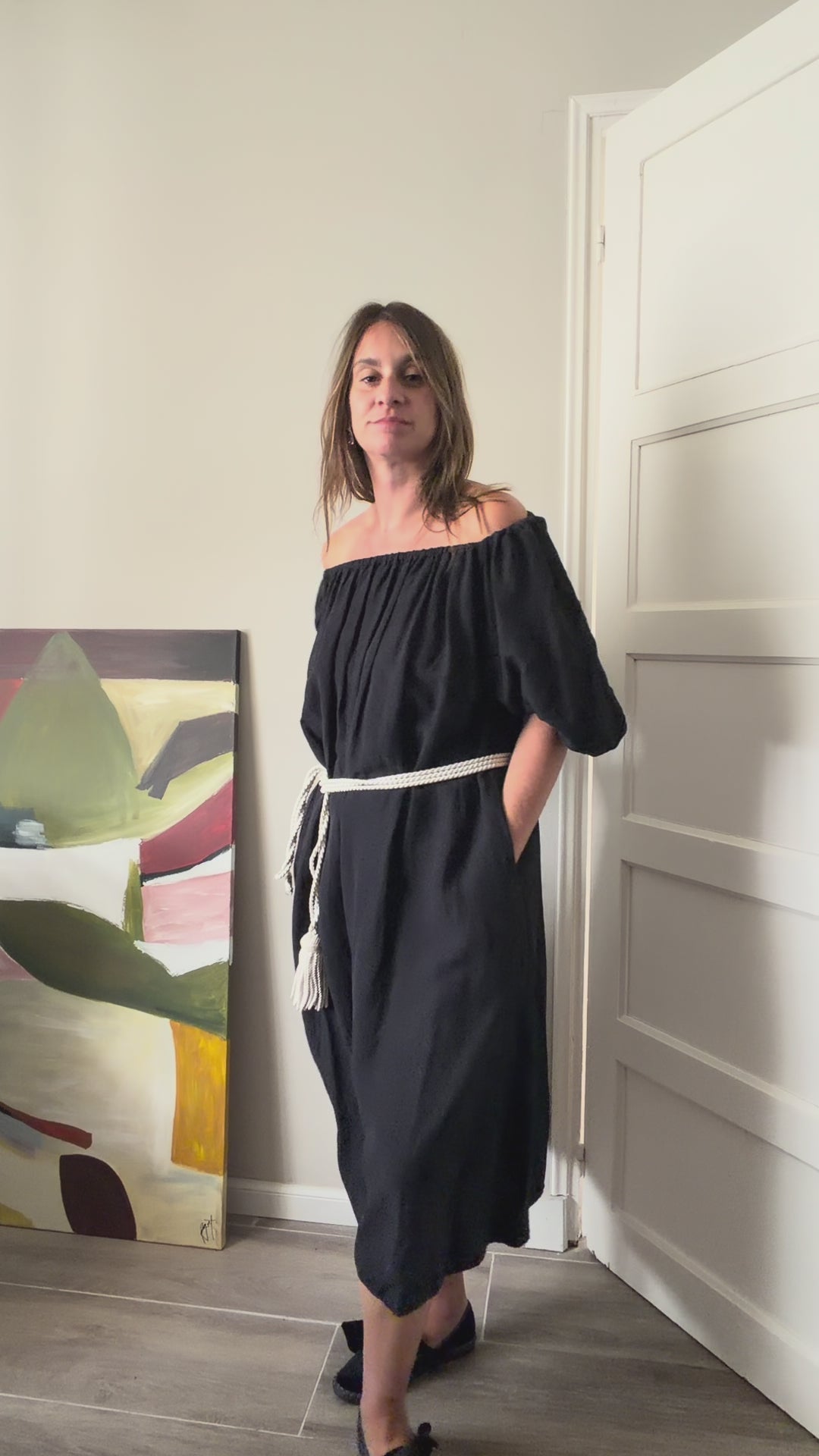 Vestido Campana Off-Shoulder COS
