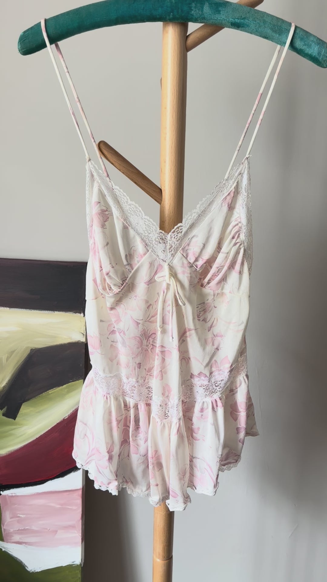 Top lencero vintage estampado floral